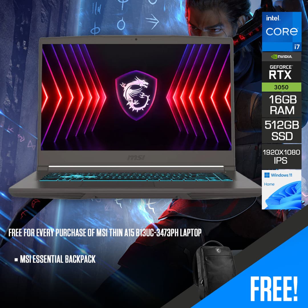 MSI Thin A15 B13UC Gaming Laptop